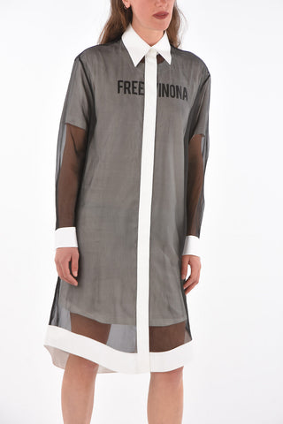 FREE WINONA printed double layer shirtdress