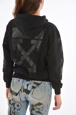 printed solid color hoodie
