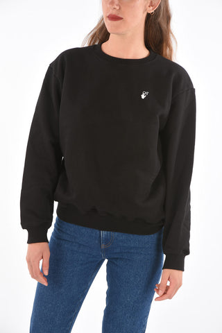flowers printe cotton FLOCK ARROW REG crew-neck sweatshirt
