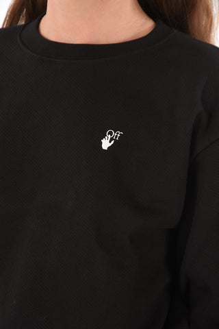 flowers printe cotton FLOCK ARROW REG crew-neck sweatshirt