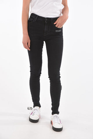 skinny fit jeans with lettering print