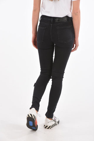 skinny fit jeans with lettering print