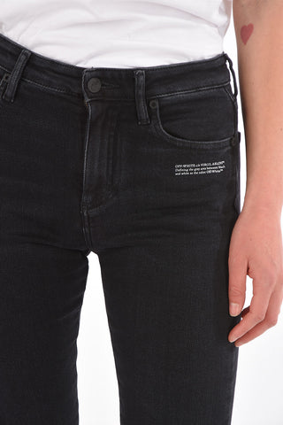 skinny fit jeans with lettering print