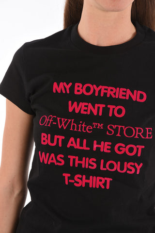crew-neck t-shirt with print on the front