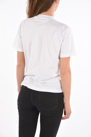 crew-neck t-shirt with embroidery