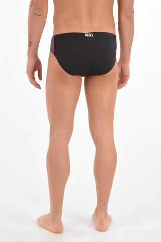 swim brief BMBR-JACK-P with side rainbow print