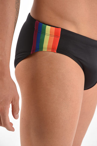 swim brief BMBR-JACK-P with side rainbow print