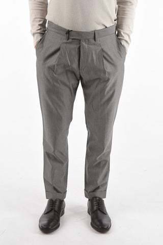 CC COLLECTION pantaloni a una pince RESET ed orlo con risvolto