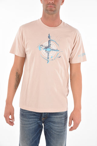 crew-neck t-shirt with print on the front