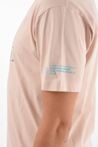crew-neck t-shirt with print on the front