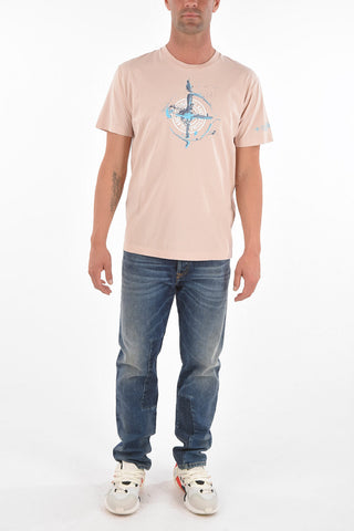 crew-neck t-shirt with print on the front