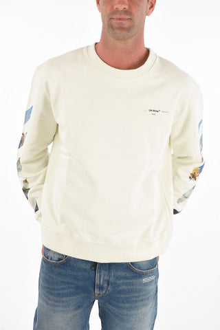 Crew Neck COLORED ARROW Brushed Cotton Sweatshirt