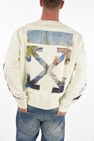 Crew Neck COLORED ARROW Brushed Cotton Sweatshirt