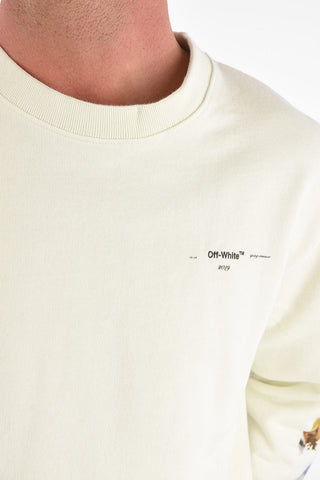 Crew Neck COLORED ARROW Brushed Cotton Sweatshirt