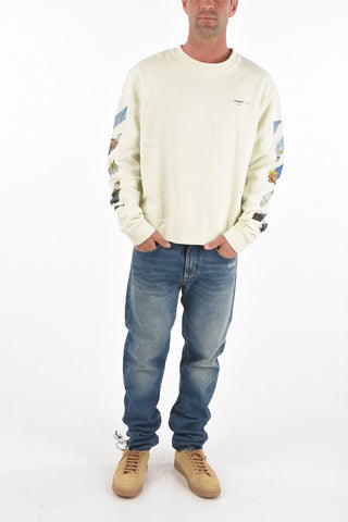 Crew Neck COLORED ARROW Brushed Cotton Sweatshirt