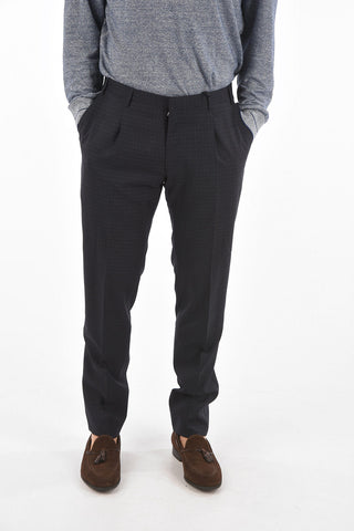 CC COLLECTION checked RESET single pleat trousers
