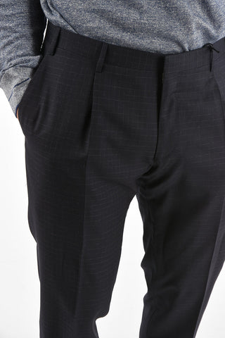 CC COLLECTION checked RESET single pleat trousers