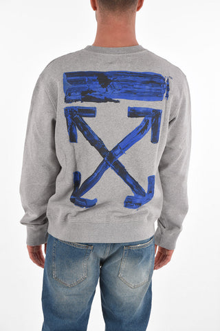 Crew Neck PENCIL ARROW CROSS Cotton Sweatshirt