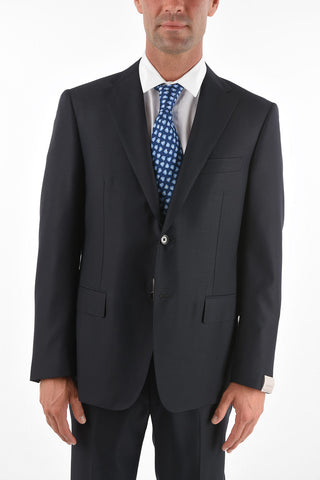 abito 2 bottoni MANTUA plain herringbone due spacchi revers classico
