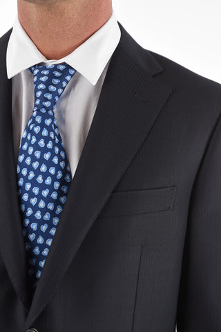 abito 2 bottoni MANTUA plain herringbone due spacchi revers classico