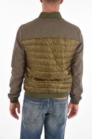 Multipocket Quilted Nylon Bomber Jacket