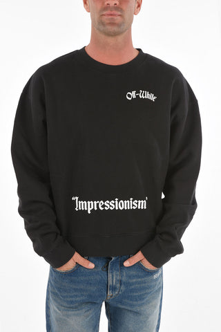 Crew Neck IMPRESSIONISM Cotton Sweatshirt