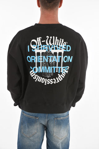 Crew Neck IMPRESSIONISM Cotton Sweatshirt