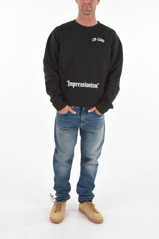 Crew Neck IMPRESSIONISM Cotton Sweatshirt