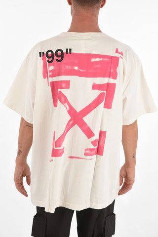 Crew Neck SPRAY CROSS Cotton T-Shirt