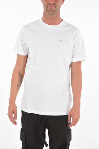 Crew Neck OFF WHITE LOGO Cotton T-Shirt
