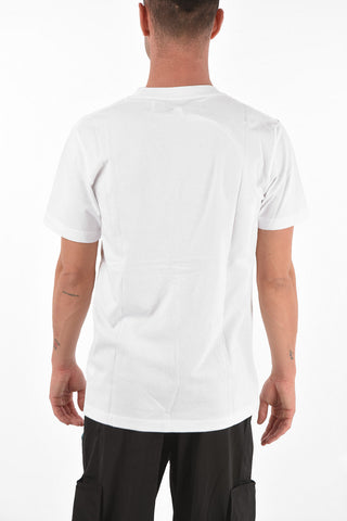 Crew Neck OFF WHITE LOGO Cotton T-Shirt