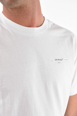 Crew Neck OFF WHITE LOGO Cotton T-Shirt