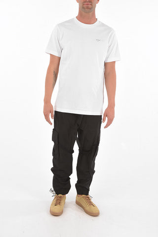 Crew Neck OFF WHITE LOGO Cotton T-Shirt