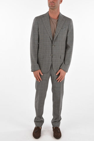 CC COLLECTION district check side vents notch lapel RETAILORED 2-button suit