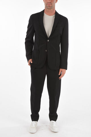 CC COLLECTION Tech Fabric RESET Suit with Waist Drawstring