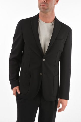 CC COLLECTION Tech Fabric RESET Suit with Waist Drawstring