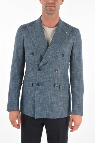 CC COLLECTION side vents peak lapel REWARD double-breasted blazer
