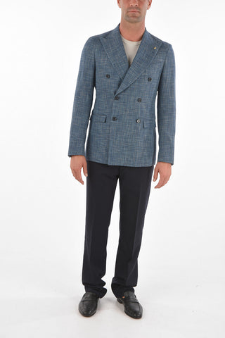 CC COLLECTION side vents peak lapel REWARD double-breasted blazer