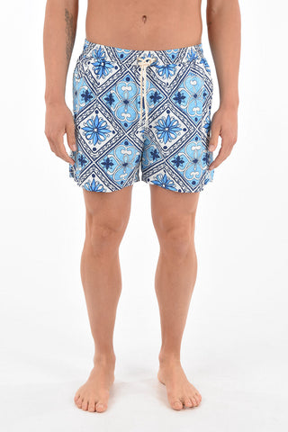floral patterned 3 pockets swim shorts