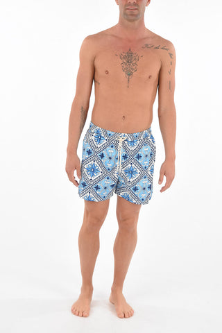 floral patterned 3 pockets swim shorts