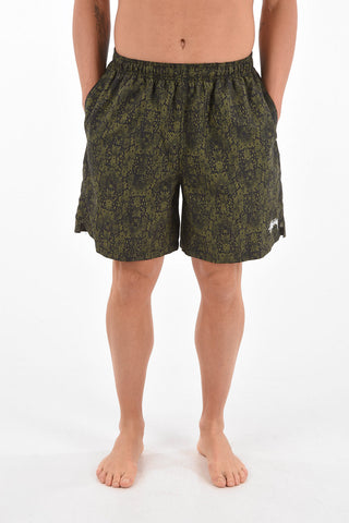 snake printed swim shorts