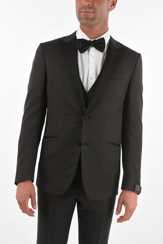 Three-Piece Suit with Waistcoat CERIM.ACADEMY, Single Vent and Peak Lapel