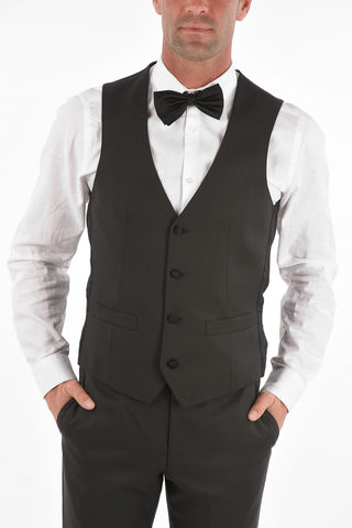 Three-Piece Suit with Waistcoat CERIM.ACADEMY, Single Vent and Peak Lapel