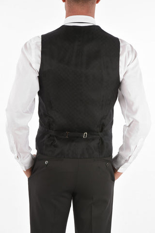 Three-Piece Suit with Waistcoat CERIM.ACADEMY, Single Vent and Peak Lapel
