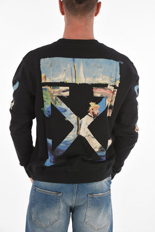 Crew Neck COLORED ARROW Brushed Cotton Sweatshirt