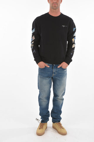 Crew Neck COLORED ARROW Brushed Cotton Sweatshirt