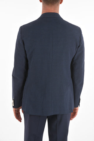 CC COLLECTION giacca a 2 bottoni REWARD mini check due spacchi revers classico