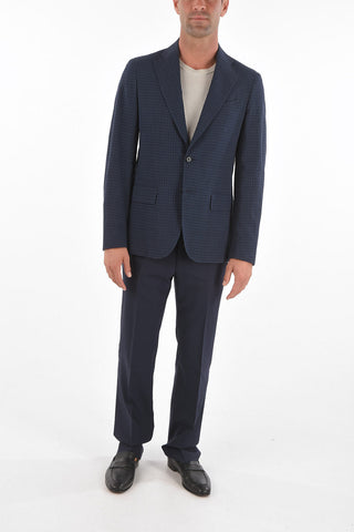 CC COLLECTION giacca a 2 bottoni REWARD mini check due spacchi revers classico