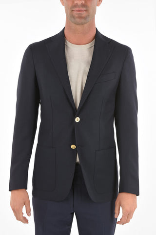 CC COLLECTION virgin wool side vents notch lapel REFINED 2-button blazer