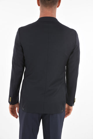CC COLLECTION virgin wool side vents notch lapel REFINED 2-button blazer